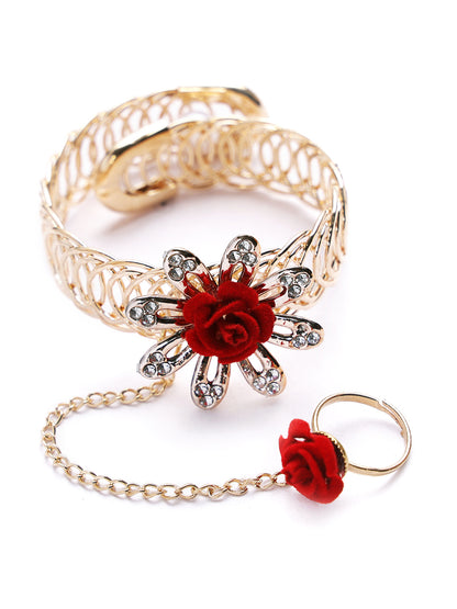 Flower Design Hathphool Kids Rakhi - Only Rakhi (RK22357)