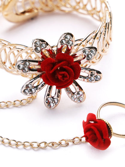 Flower Design Hathphool Kids Rakhi - Only Rakhi (RK22357)