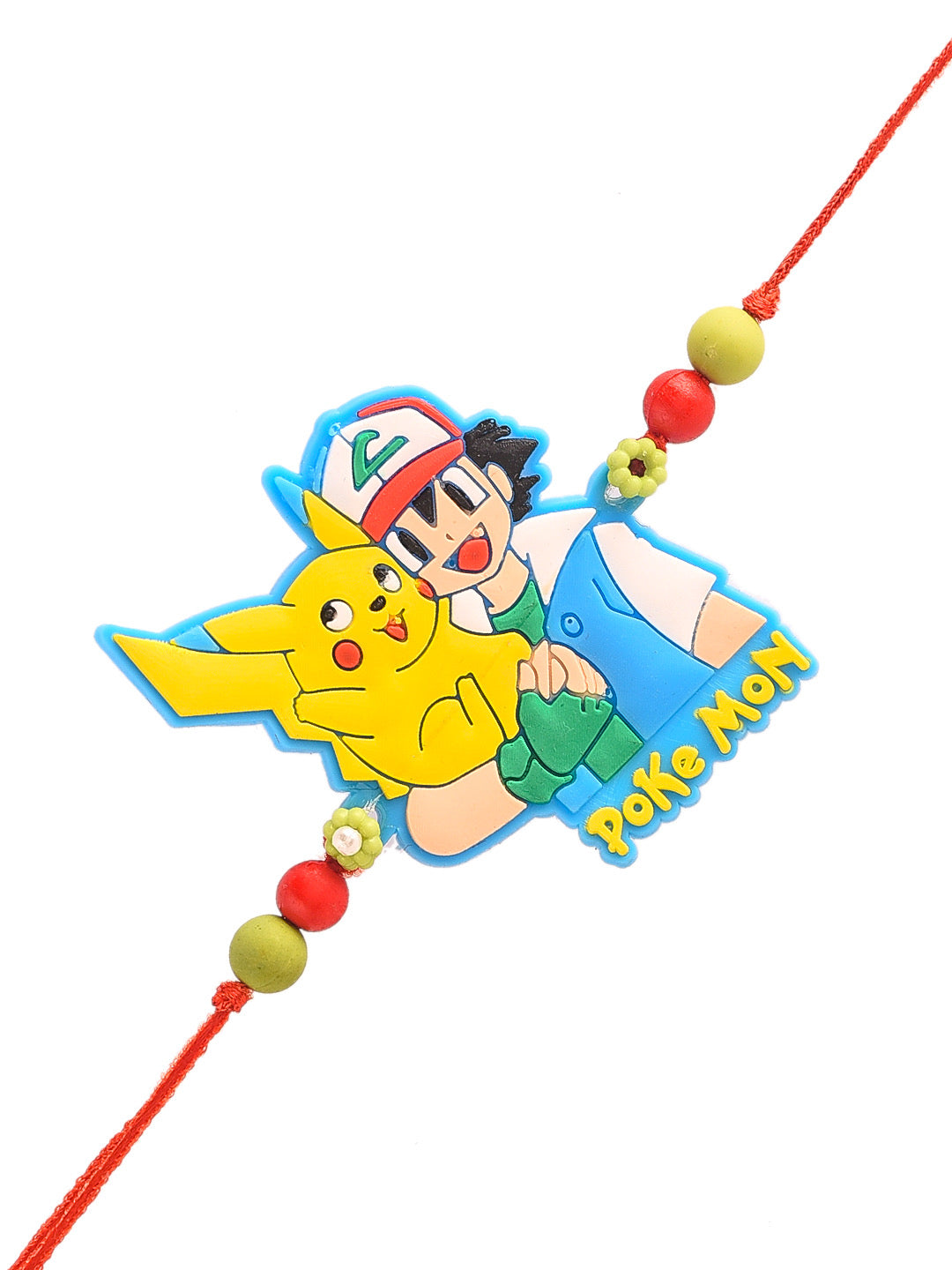 Colorful Woven Beads Silicon Pokemon Kids Rakhi - Only Rakhi (RK2304)