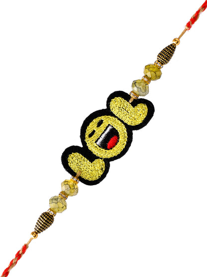 Knitted ‘LOL’ Joyful Beaded Rakhi. - Only Rakhi (RK2332)