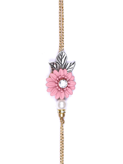 Flower Design Rakhi for Bhaiya and Bracelete Rakhi for Bhabhi - Default Title (RP2153)
