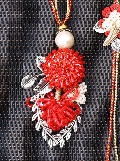 Charming Red Bhaiya Bhabhi Rakhi Set - Default Title (RP2158)