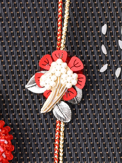 Charming Red Bhaiya Bhabhi Rakhi Set - Default Title (RP2158)