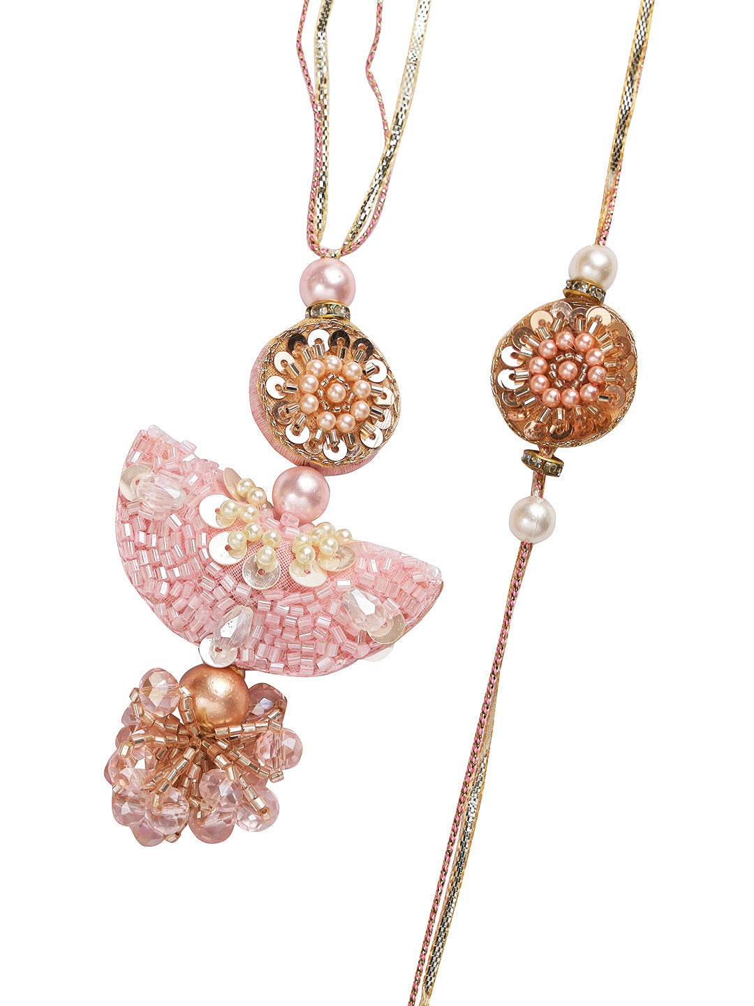 Fairy Sequin Embroided Bhaiya Bhabhi Rakhi Set - Only Rakhi (RP22404)