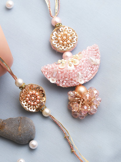 Fairy Sequin Embroided Bhaiya Bhabhi Rakhi Set - Only Rakhi (RP22404)