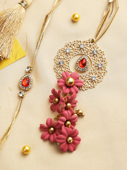 Red Paradise Bhaiya Bhabhi Rakhi Combo - Only Rakhi (RP22423)