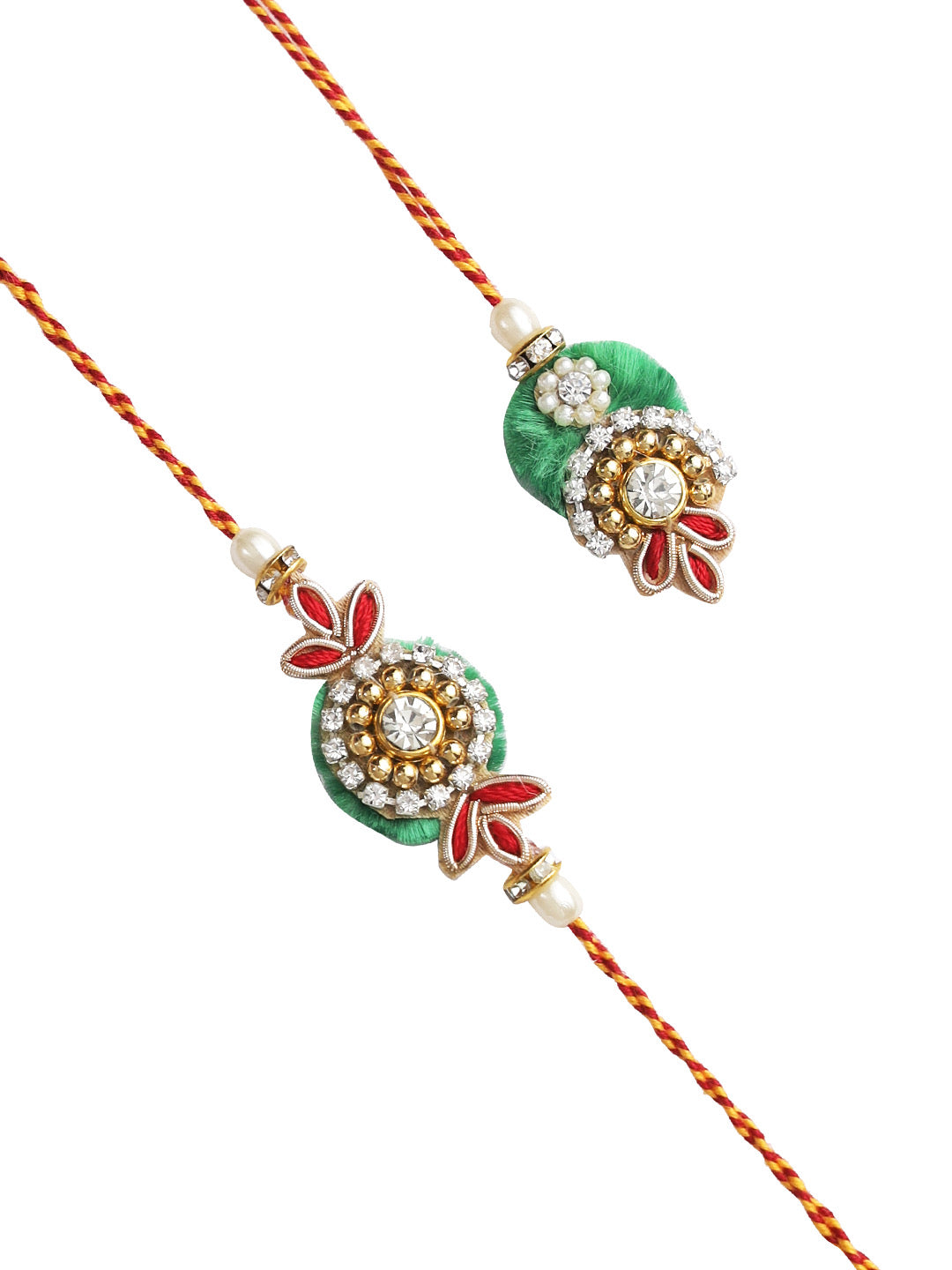 Traditional Green Bhaiya Bhabhi Rakhi Set - Default Title (RP22429)