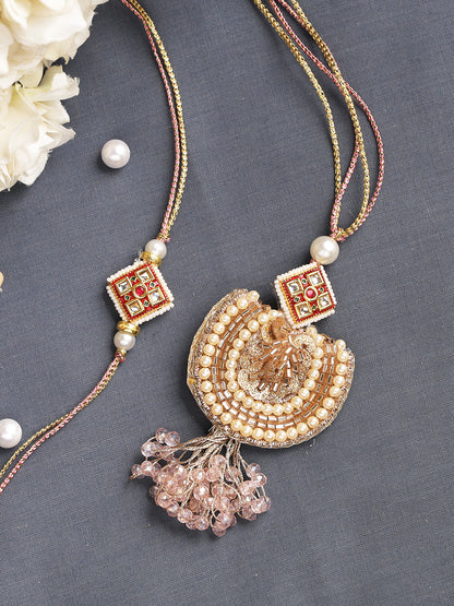 Handcrafted Designer Beads Embroidered Rakhi Combo - Only Rakhi (RP22435)