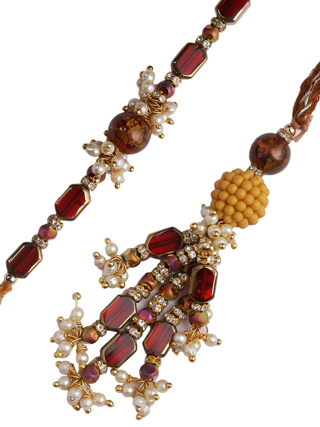 Embellished Danglers Bhaiya Bhabhi Handcrafted Rakhi Set - Only Rakhi (RP22452)