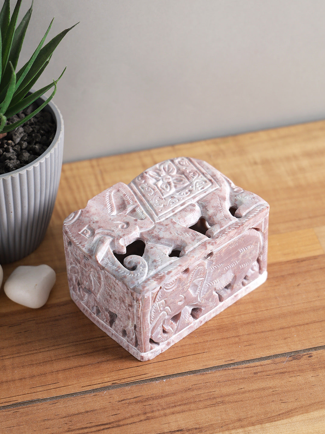 Soapstone Jewellery Box - Default Title (SA2210)