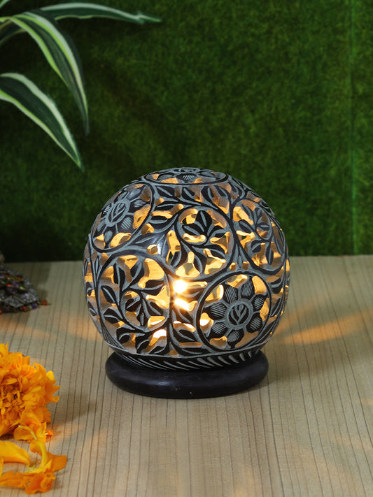 Black Stone Tealight Holder - Default Title (SA2215A)