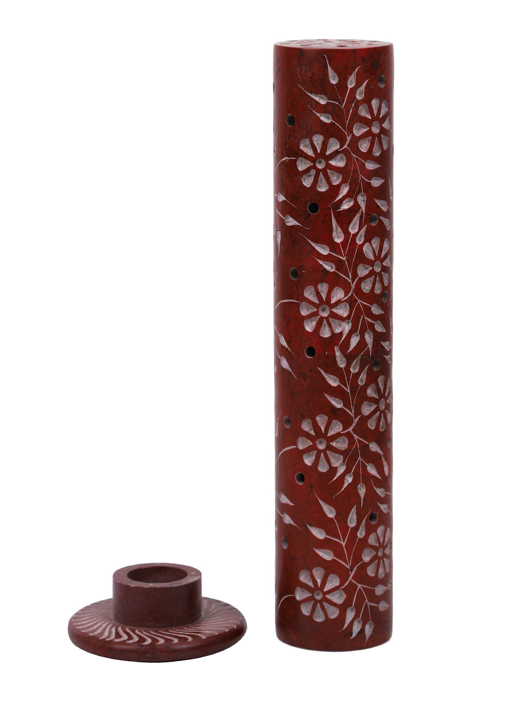 Cylindrical Red Candle Holder - Default Title (SA2268)