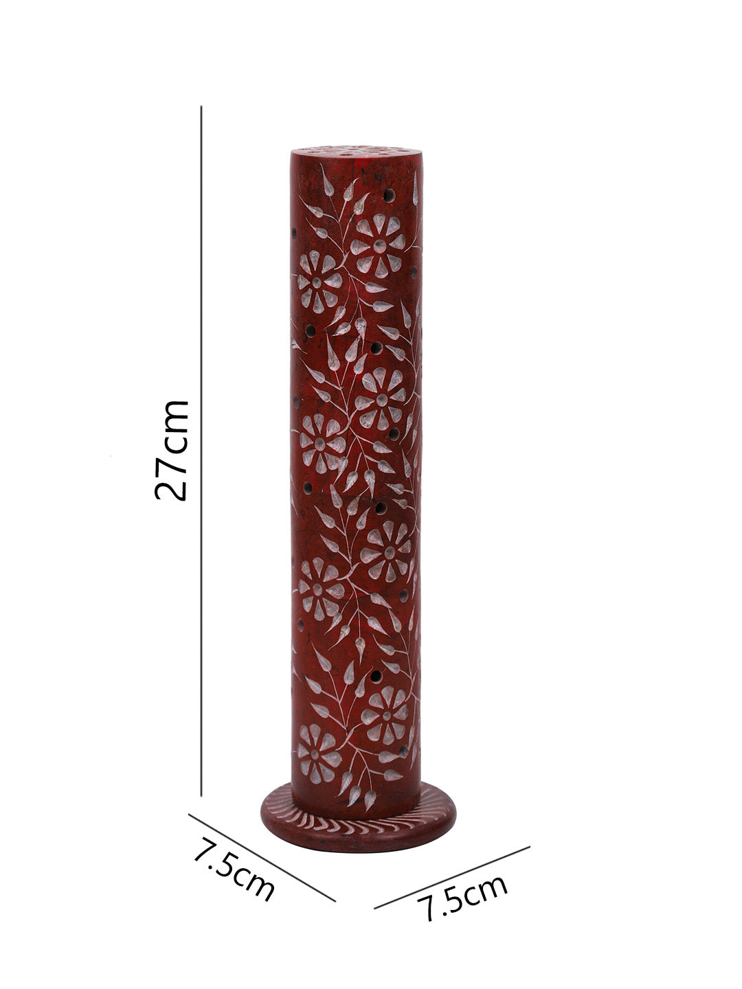 Cylindrical Red Candle Holder - Default Title (SA2268)