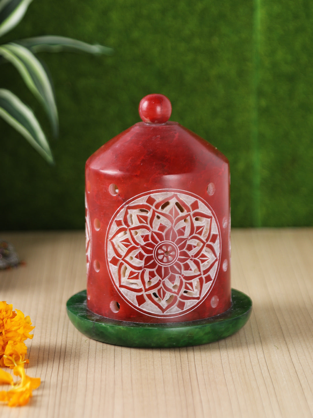 Red Bell Shaped Tealight Holder - Default Title (SA2281_NEW)