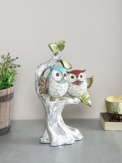 Merry Owls On Tree Statue - Default Title (SHOW19415)