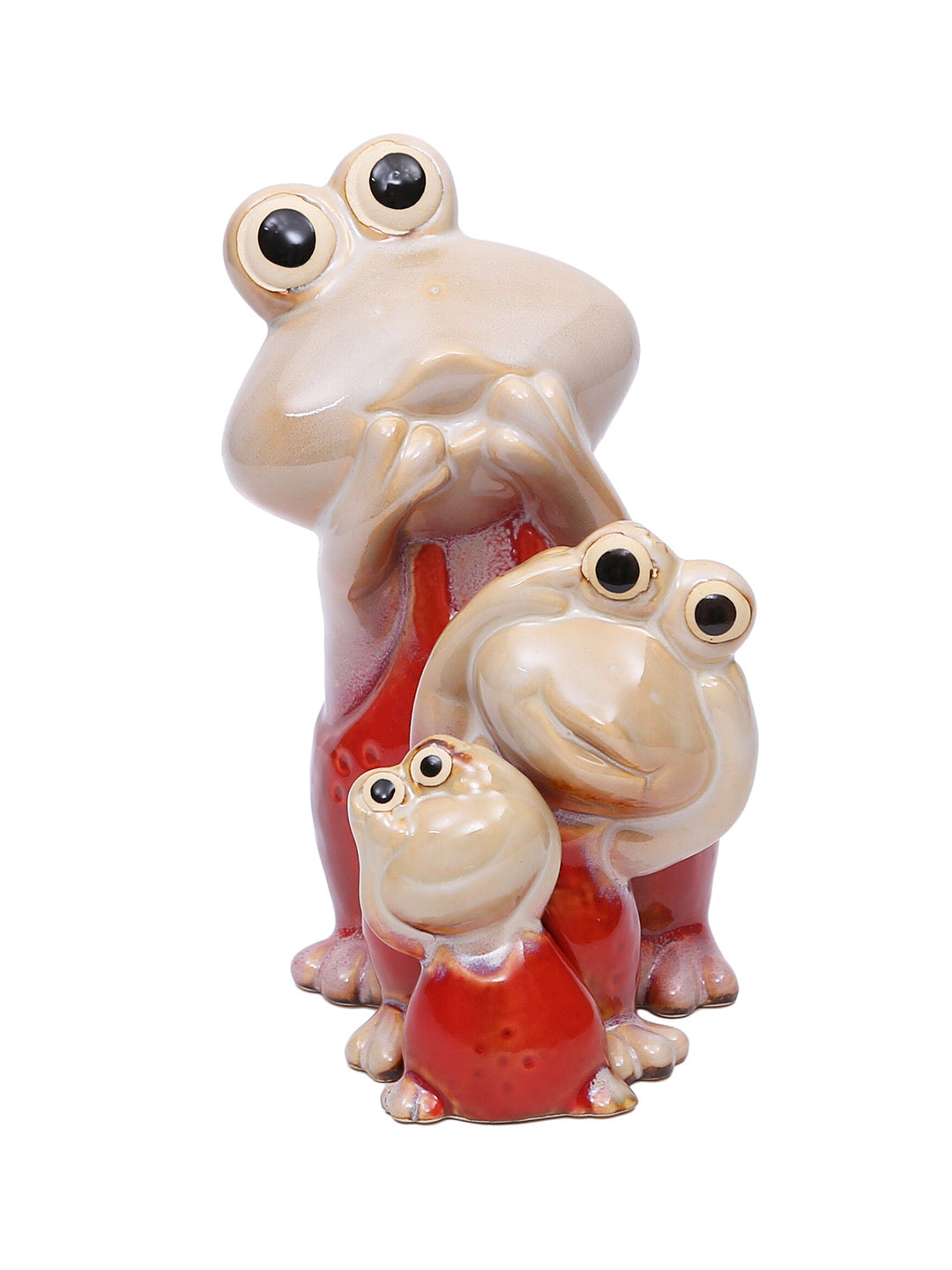 Gleaming Eyes White Ceramic Frogs - Default Title (SHOW19525)