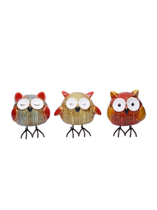 Calm and Composed Ceramic Owl Trio - Default Title (SHOW19533)