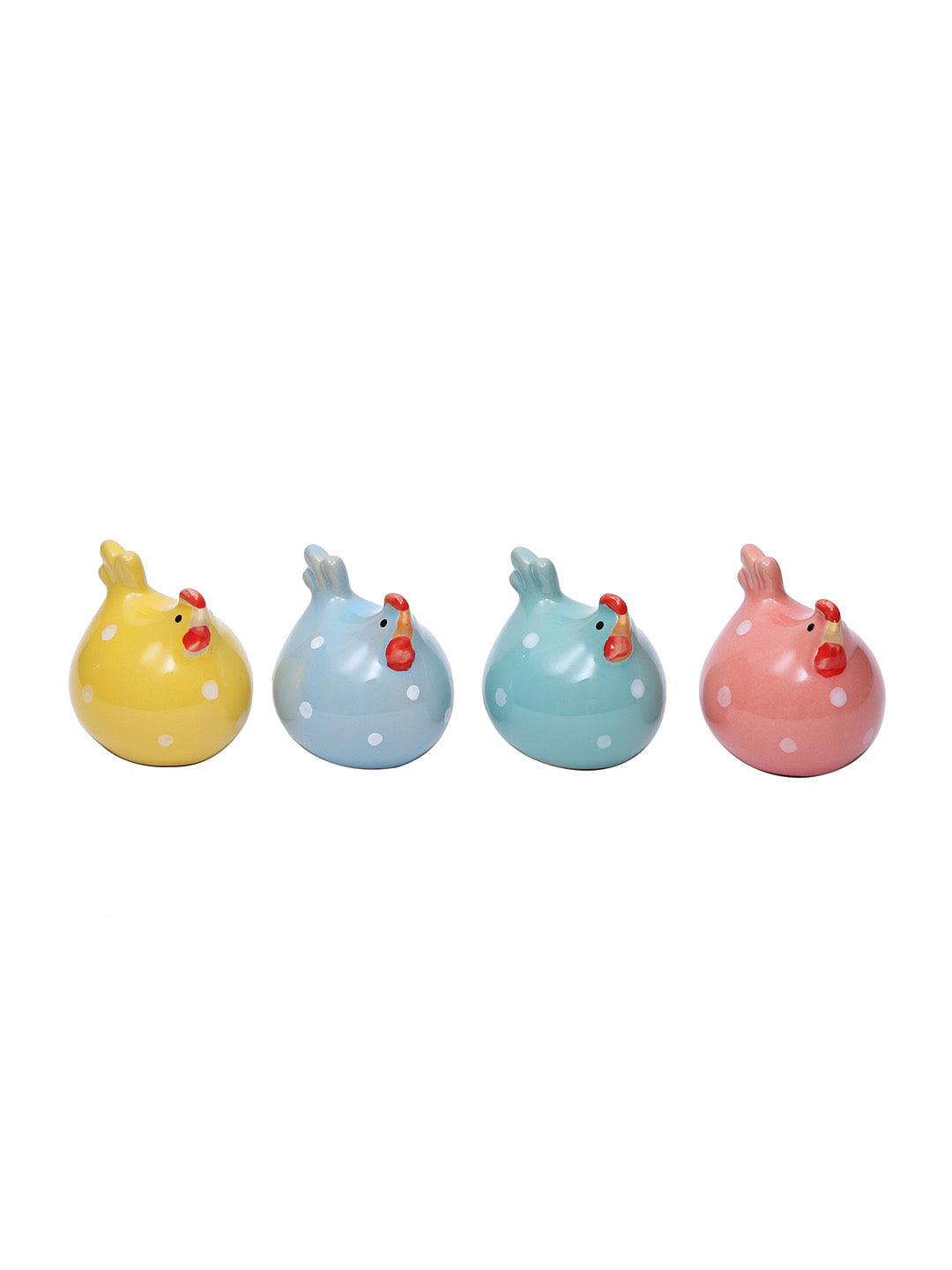 Enchanting Colourful Chicken Show Pieces Ceramic Set - Default Title (SHOW19550)