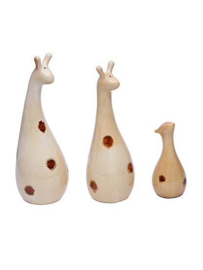 Pristine and Earthen Giraffe Trio Set in Ceramic - Default Title (SHOW19554)