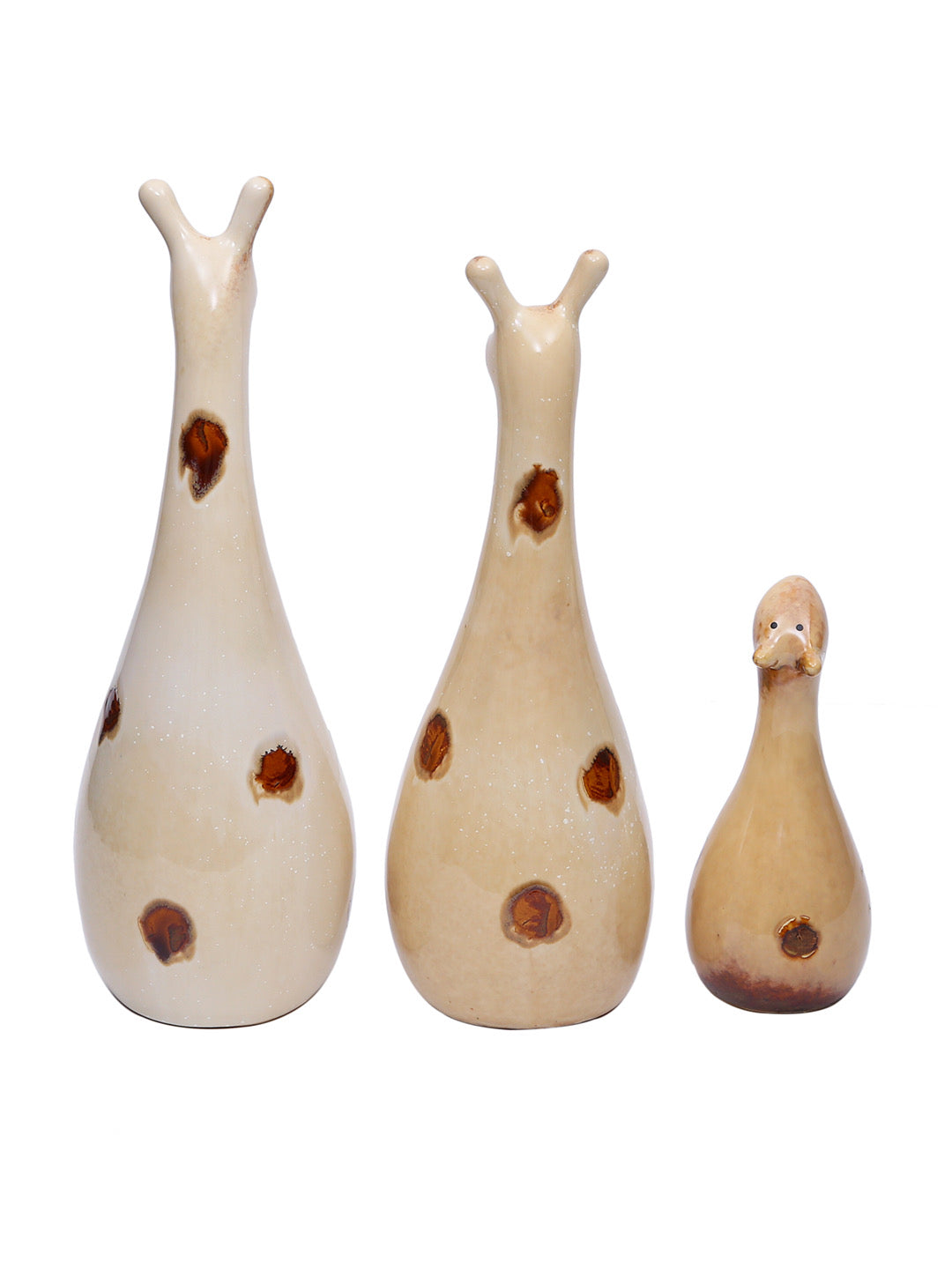 Pristine and Earthen Giraffe Trio Set in Ceramic - Default Title (SHOW19554)