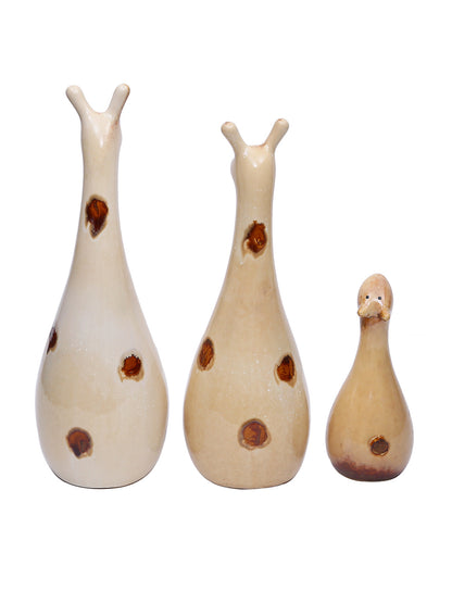 Pristine and Earthen Giraffe Trio Set in Ceramic - Default Title (SHOW19554)