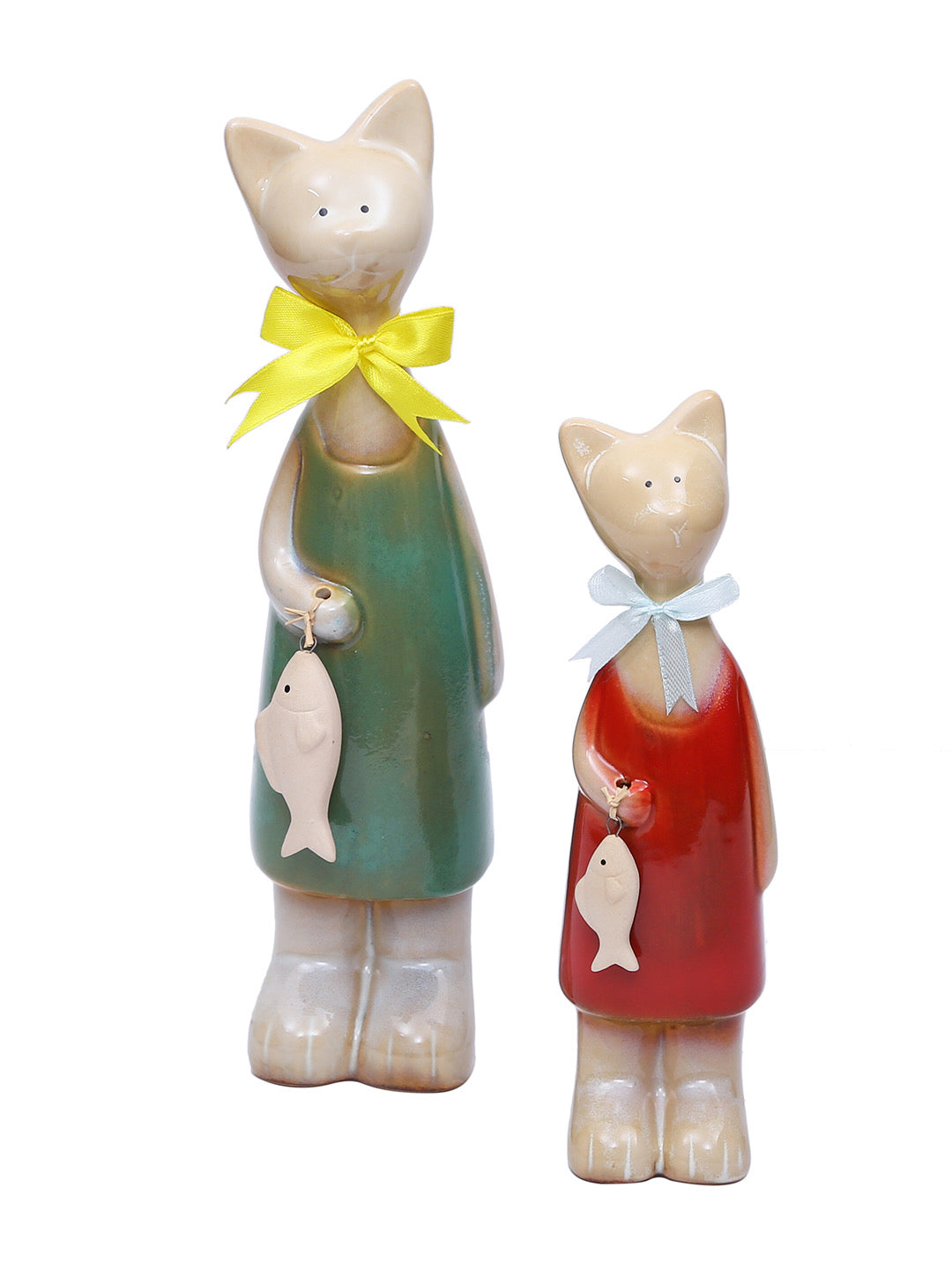 Keen Ceramic Cat Duo Holding Fishes - Default Title (SHOW19556)
