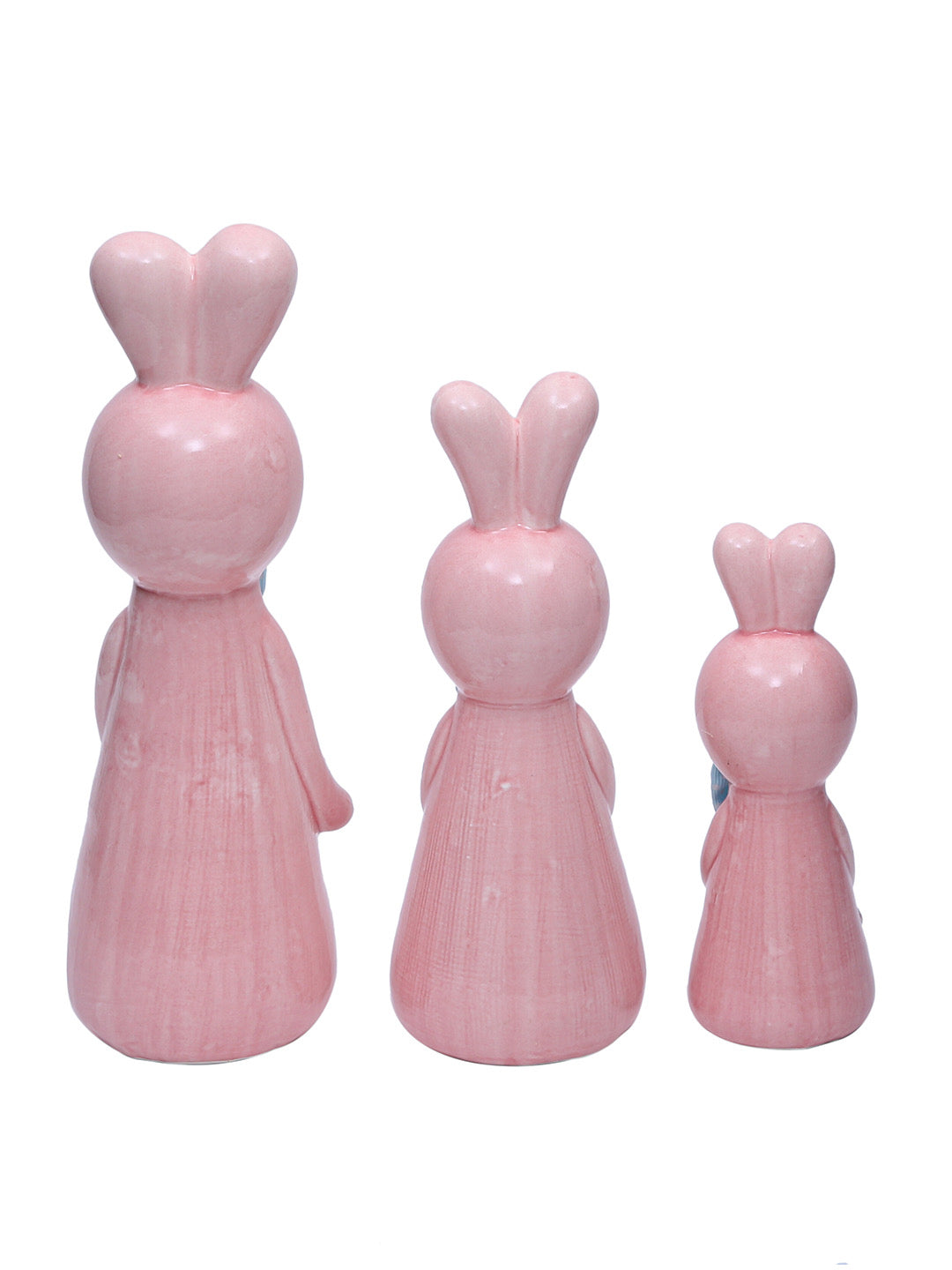 Pretty and Delightful Pink Ceramic Rabbit Family - Default Title (SHOW19563)