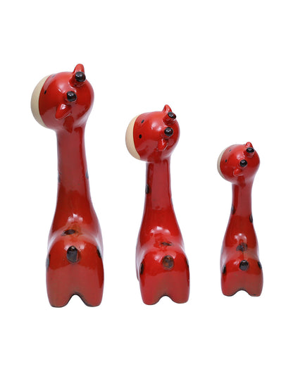 Funky Red Giraffe Trio Ceramic Set - Default Title (SHOW19564)