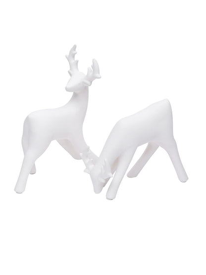 Flawless White Deer Duo Set in Ceramic - Default Title (SHOW19567_2)