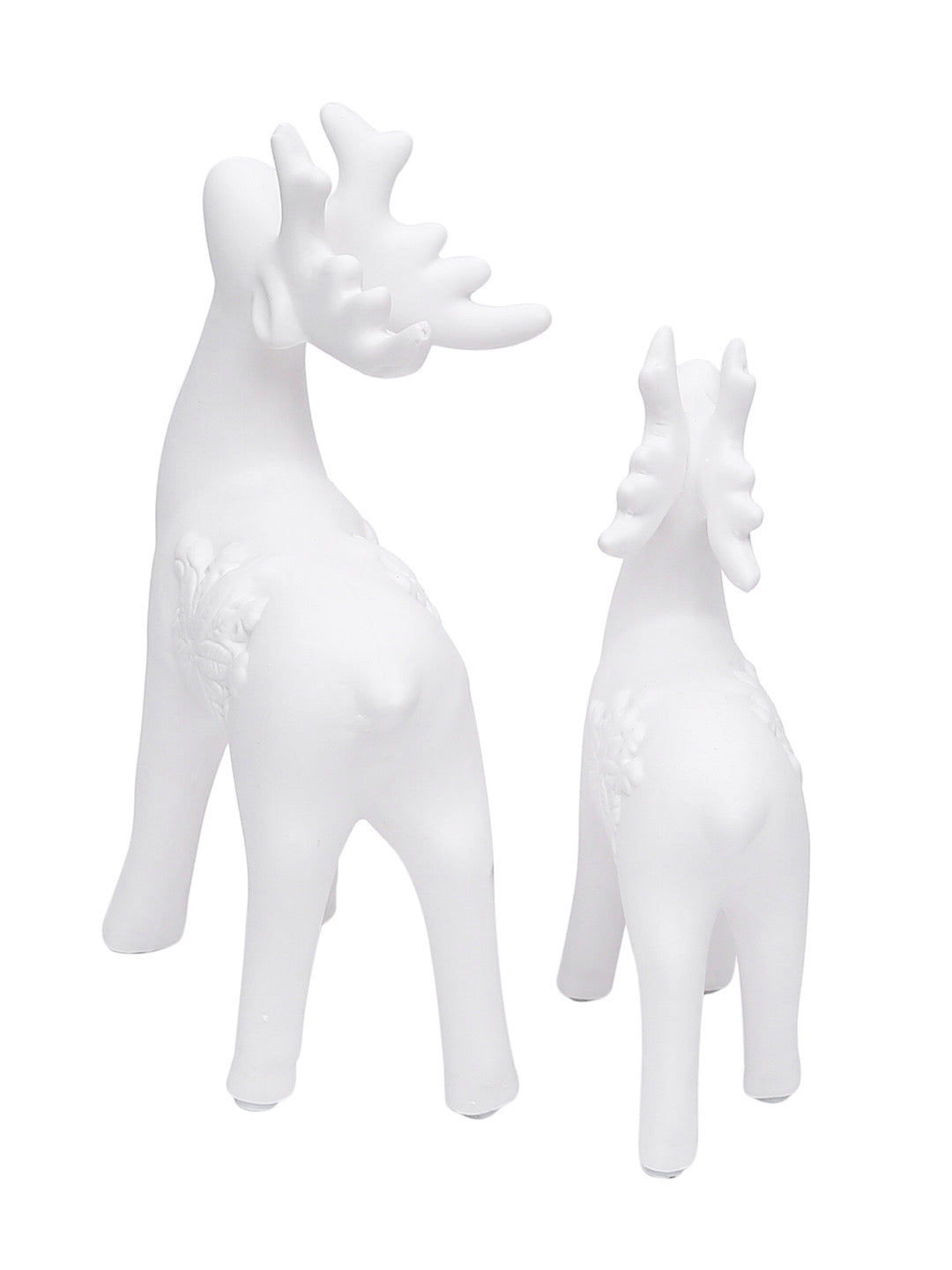 Christmas Themed Ceramic White Deer Duo - Default Title (SHOW19569_2)