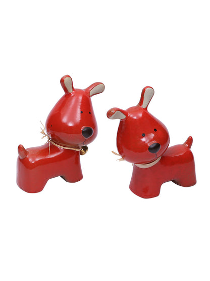 Cartoonish Delightful Red Puppy Duo Ceramic Set - Default Title (SHOW19571)