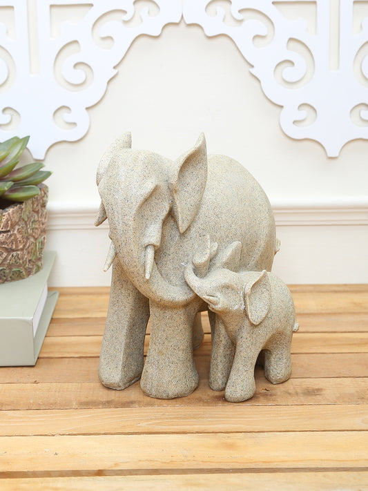 Insightful and perceptive Elephant and Baby Statue - Default Title (SHOW19643)