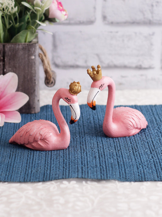 Set of 2 Polyresin Pink Showpiece - Default Title (SHOW20199_2)