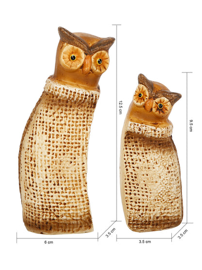 Natural tone Polyraisin Owl Showpice set - Default Title (SHOW22186_2)