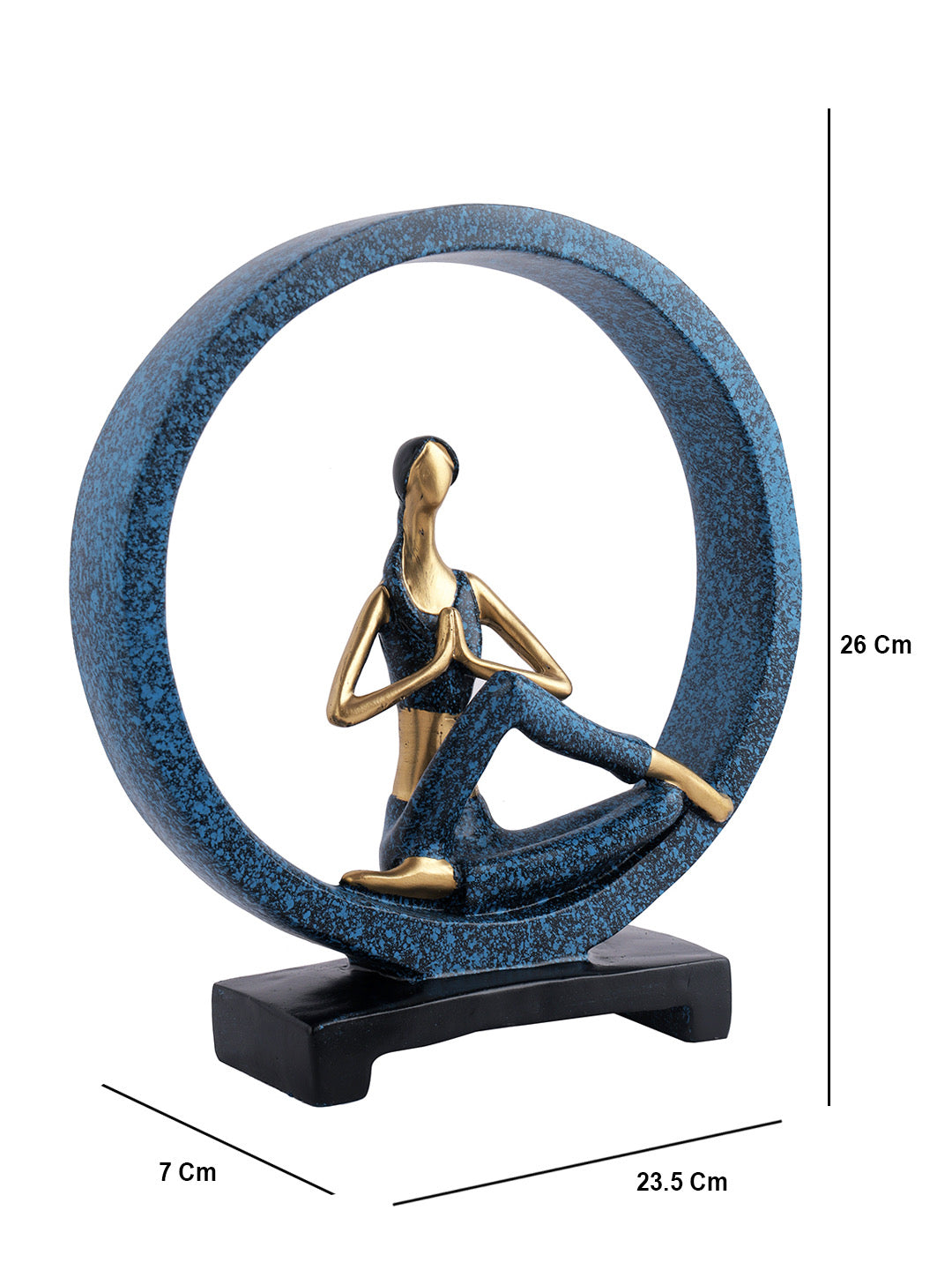 Resin Sitting Lady in Yoga Pose Figurine - Default Title (SHOW22252)