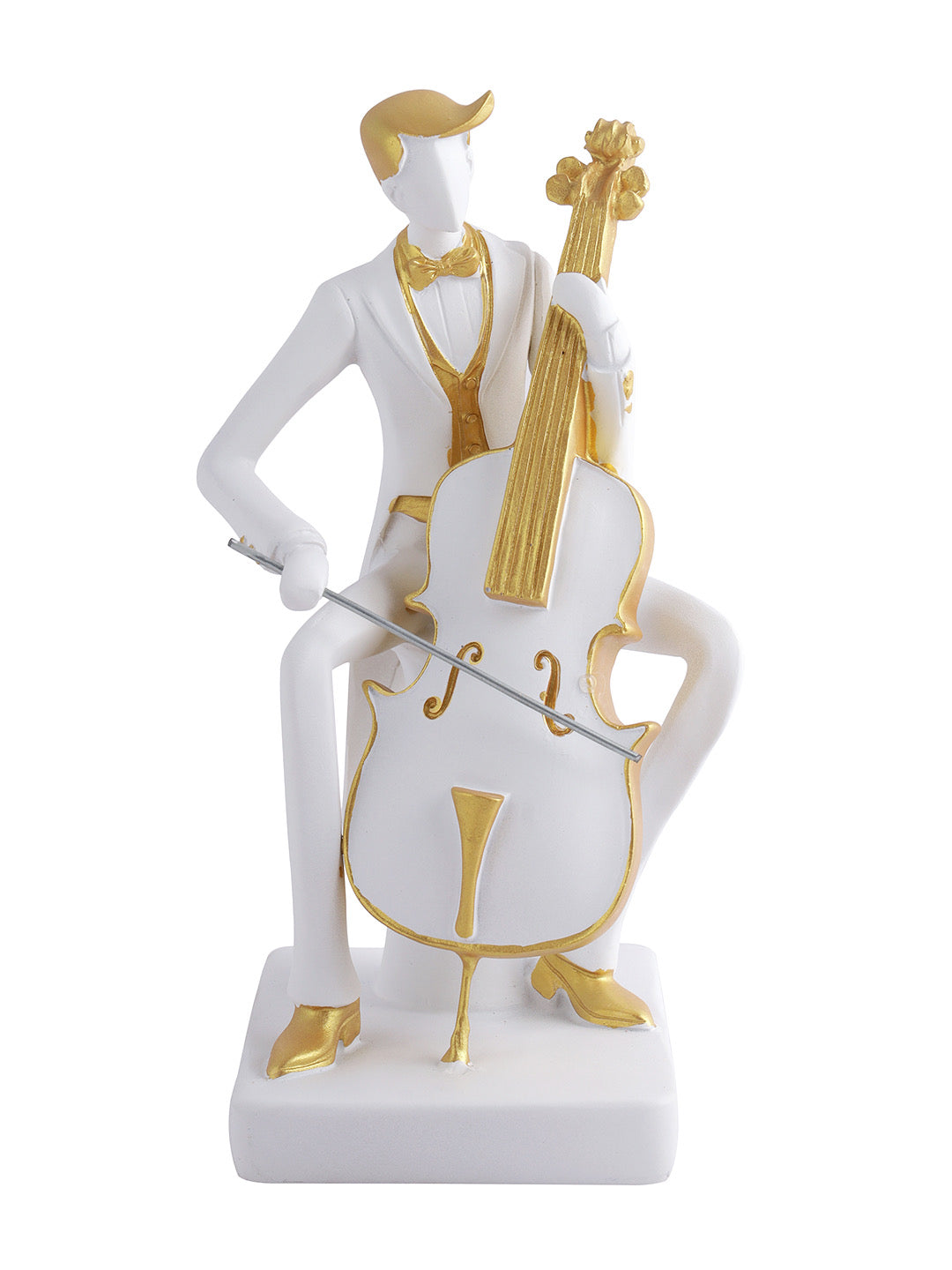 Musician Playing Arpeggione Statue in White - Default Title (SHOW22344)