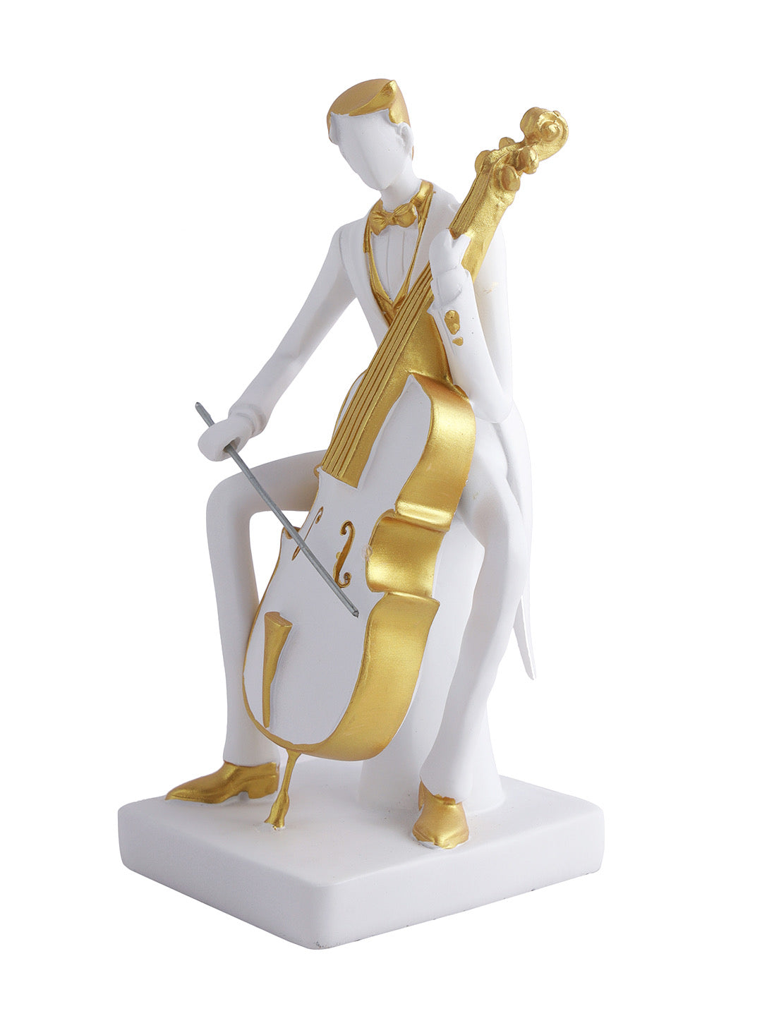 Musician Playing Arpeggione Statue in White - Default Title (SHOW22344)