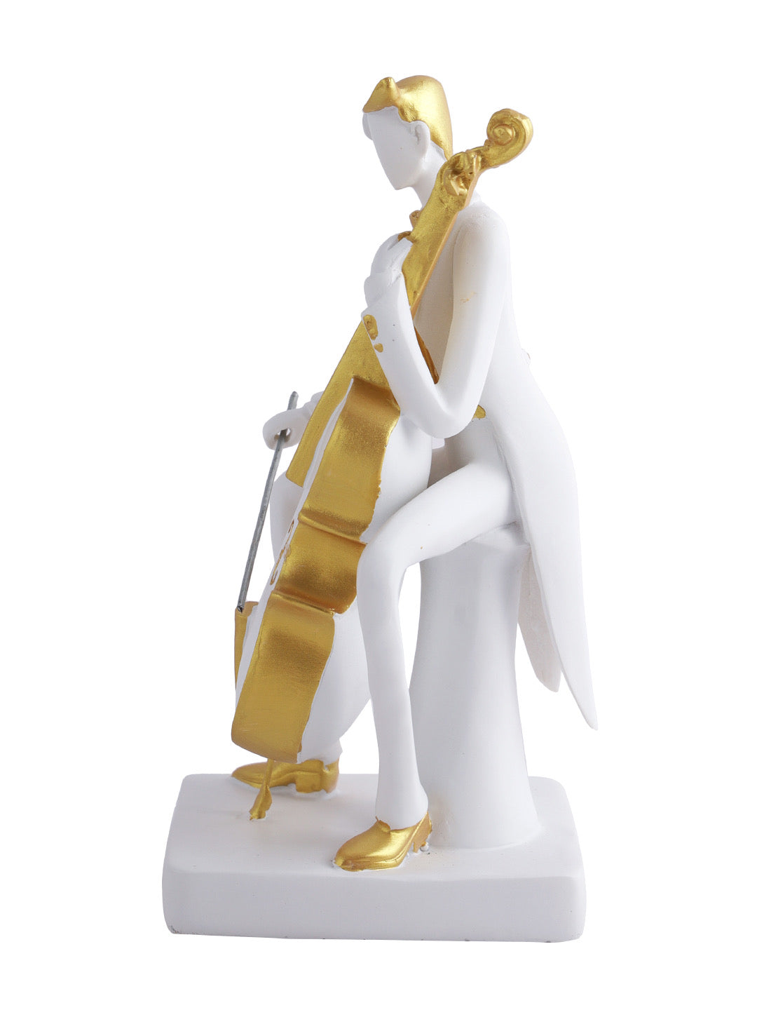 Musician Playing Arpeggione Statue in White - Default Title (SHOW22344)