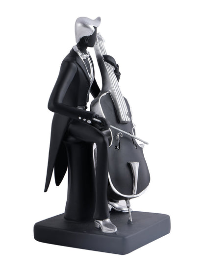 Musician Playing Violin Showpiece in White - Default Title (SHOW22349)