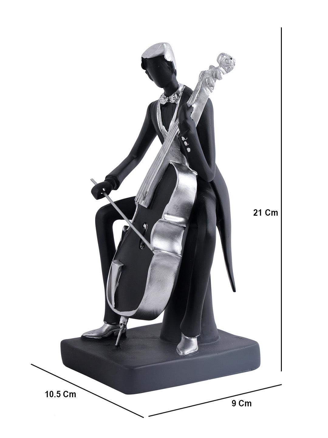 Musician Playing Violin Showpiece in White - Default Title (SHOW22349)
