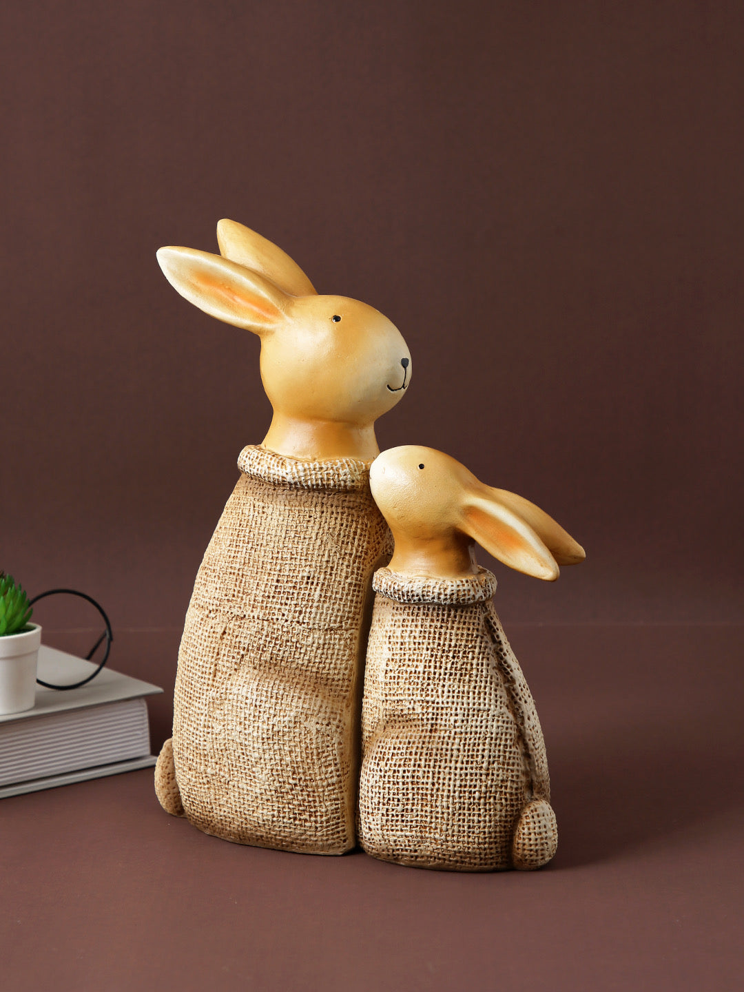 Set of 2 Rabbits Ceramic Showpiece - Default Title (SHOWC22036_2)
