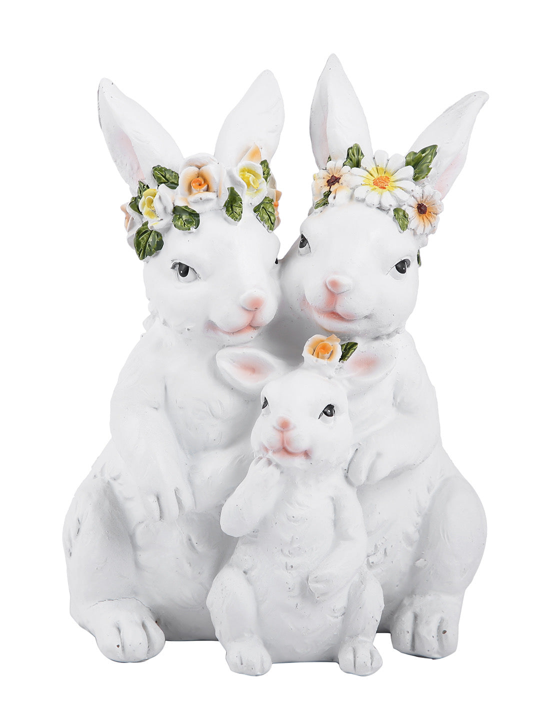 White Rabbit Family Ceramic Showpiece - Default Title (SHOWC22041)