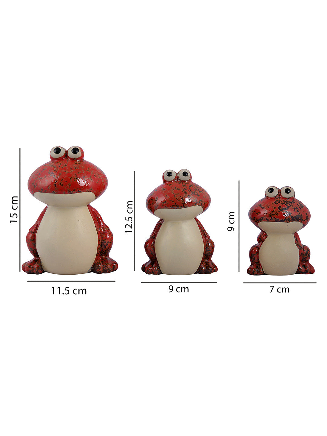 Ceramic Frog Family Showpiece - Default Title (SHOWC22045_3)