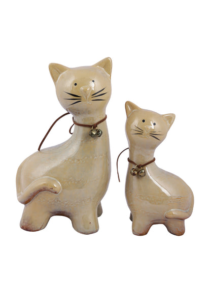Pair of Cute Cats with Bell on Neck - Default Title (SHOWC22048_2)