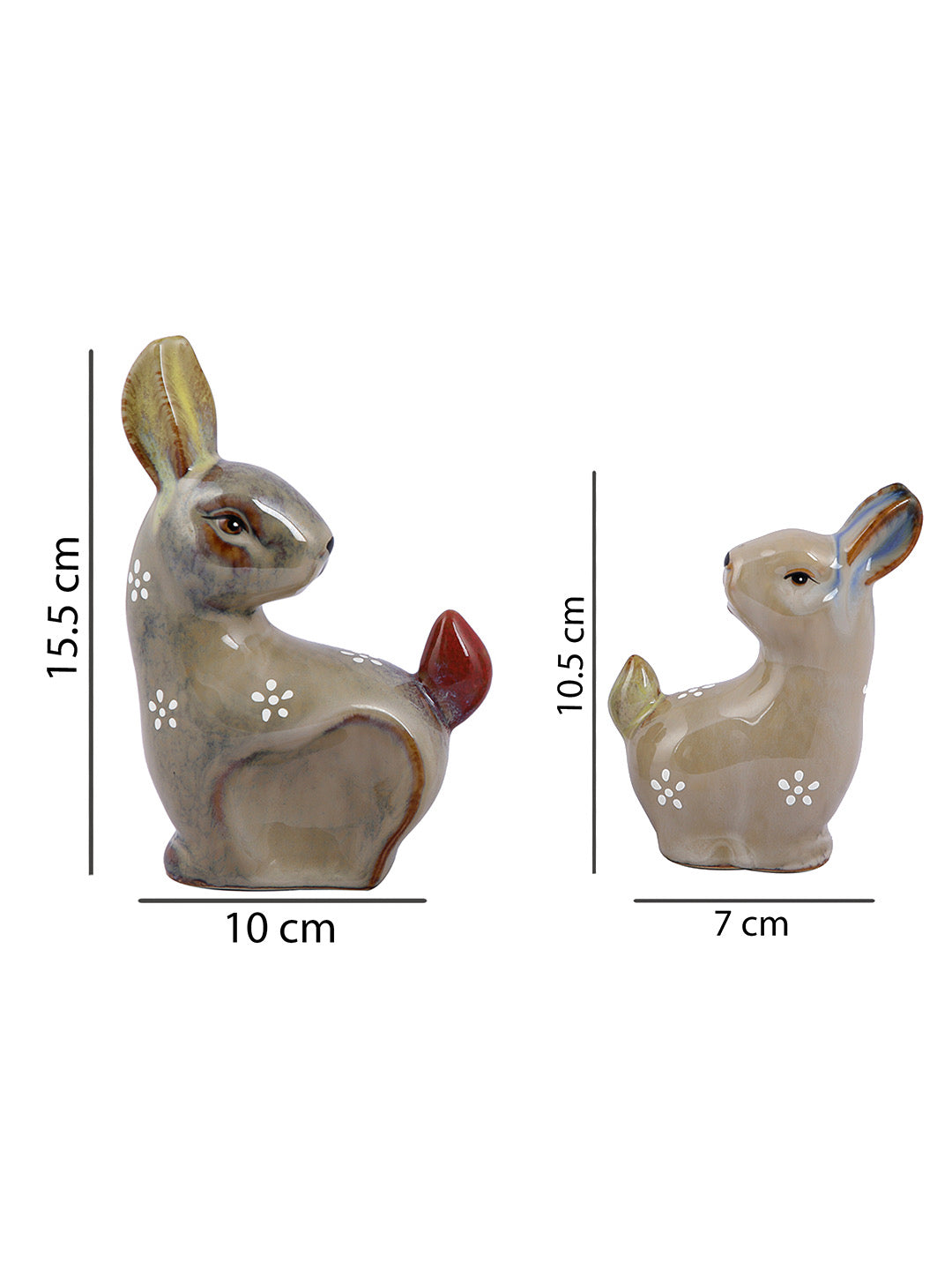 Cute Ceramic Rabbit Set Showpiece - Default Title (SHOWC22050_2)
