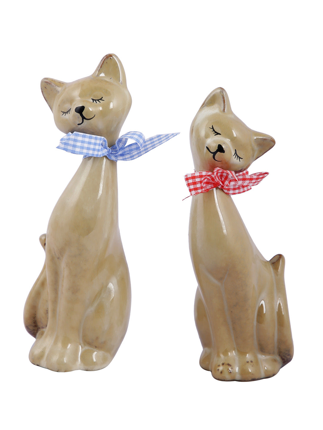 Lovely Cats Ceramic Showpiece - Set of 2 - Default Title (SHOWC22051_2)