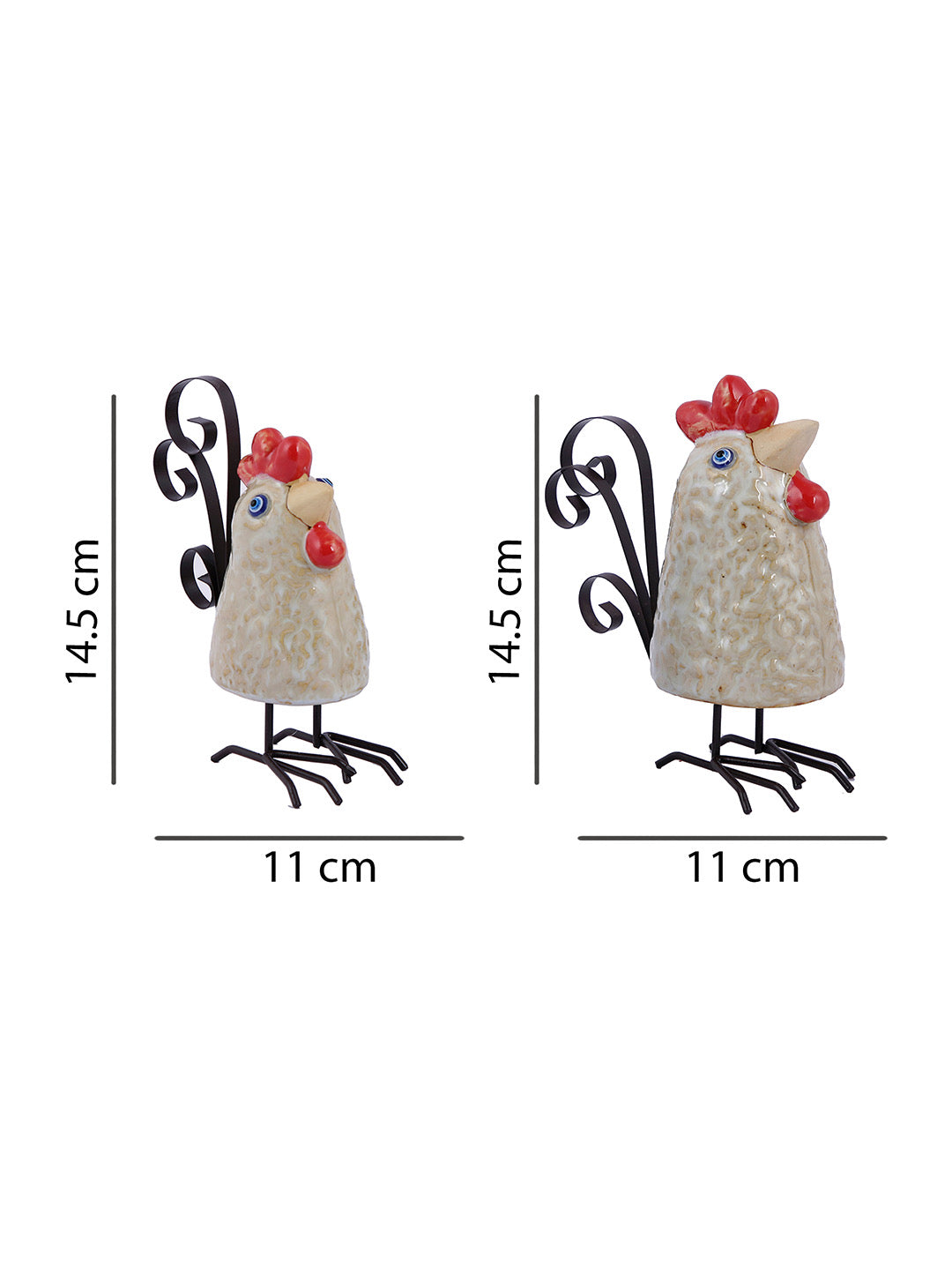 Hen Rooster Pair Statue - Default Title (SHOWC22065_2)