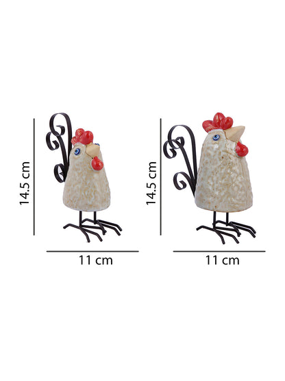 Hen Rooster Pair Statue - Default Title (SHOWC22065_2)