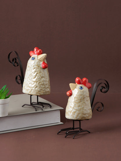 Hen Rooster Pair Statue - Default Title (SHOWC22065_2)