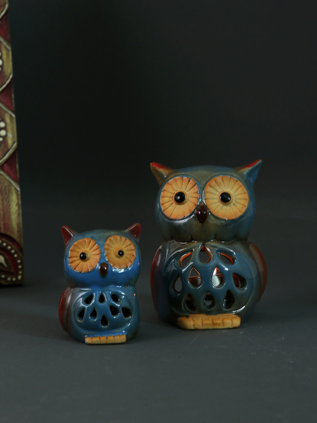 Set of 2 Owl shape Showpiece - Default Title (SHOWC22067)